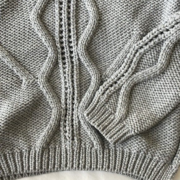 Fine Collection Grey Knit Sweater, Size XS/S - Picture 4 of 6